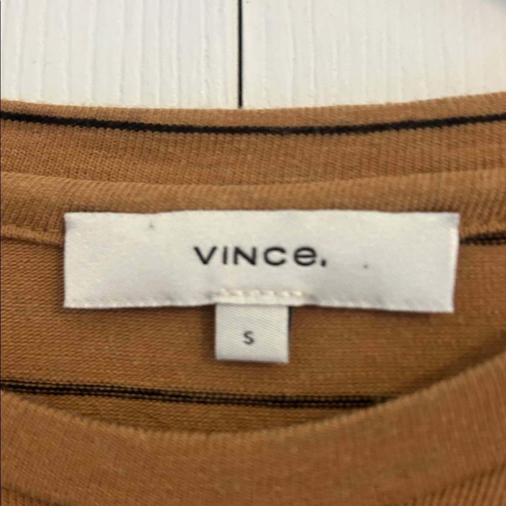 Vince Camel and Black Striped Top - Picture 2 of 4